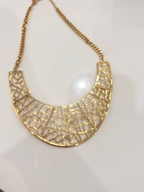 Gold Filigree Statement Necklace - Women Jewelry